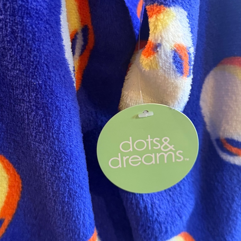 Dots & Dreams Cozy Blue Kids Pajama Top with Fun Print - Picture 7 of 9
